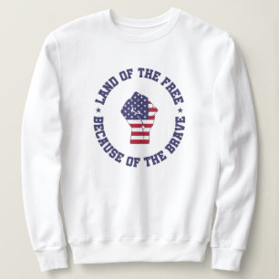 Sudadera Tierra de la bandera estadounidense libre Patrióti