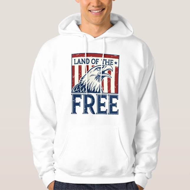 Sudadera Tierra de libre - Gráfico de águila de los Estados (Anverso)