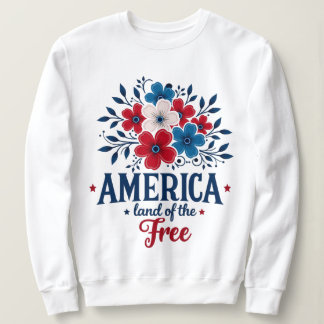 Sudadera Tierra de los libres en Estados Unidos - Floral bl