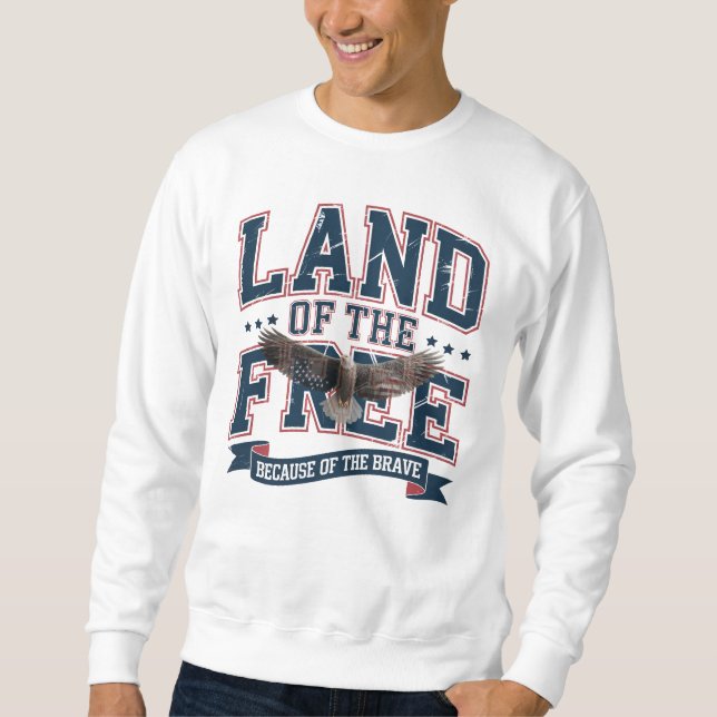 Sudadera Tierra de los libres por los valientes (Anverso)