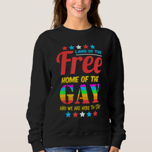 Sudadera Tierra Del Hogar Libre De La Gay Lgbtq 4 De Julio