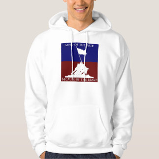 Sudadera Tierra del libre debido al valiente: Iwo Jima
