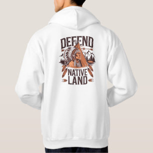 Sudadera Tierra nativa de la historia estadounidense.Indio.