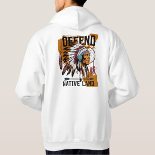Sudadera Tierra nativa de la historia estadounidense.Indio.
