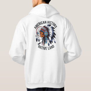 Sudadera Tierra nativa de la historia estadounidense.Indio.