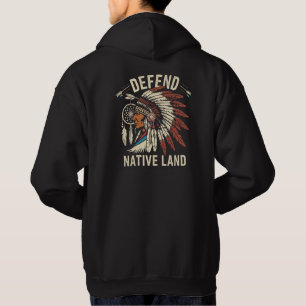 Sudadera Tierra nativa de la historia estadounidense.Indio.