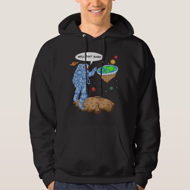 Sudadera Tierra plana astronauta (Anverso)