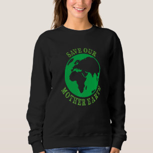 Sudadera Tierra Planeta Seguro Globo Vegano Vegetariano Mad