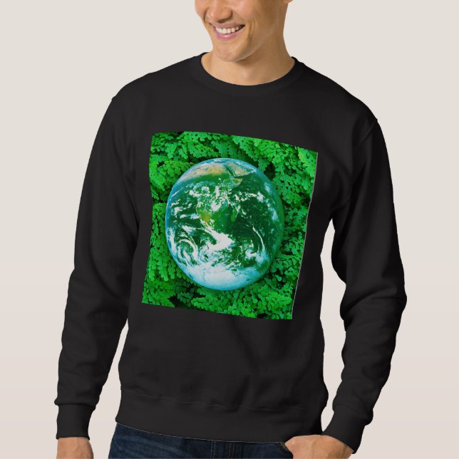 Sudadera Tierra verde - conciencia ecológica (Anverso)