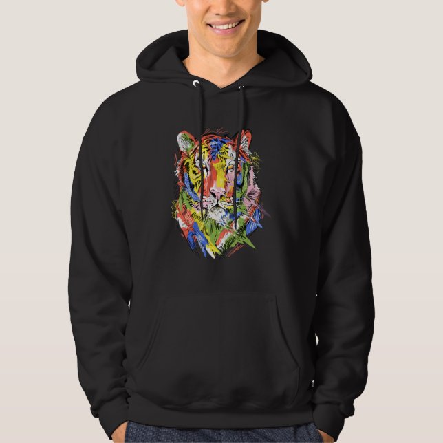 Sudadera Tiger colourful animal art animal lovers tiger_1 (Anverso)