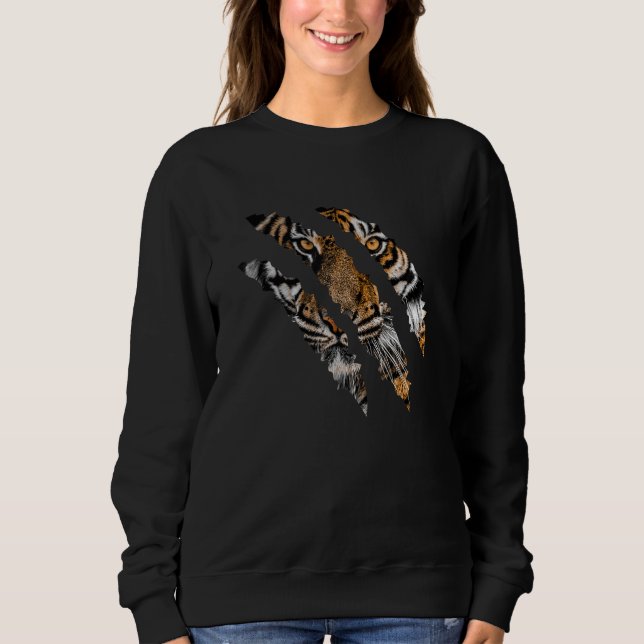 Sudadera Tiger Eye Safari Zoo Wildlife Animal Zookeeper Big (Anverso)