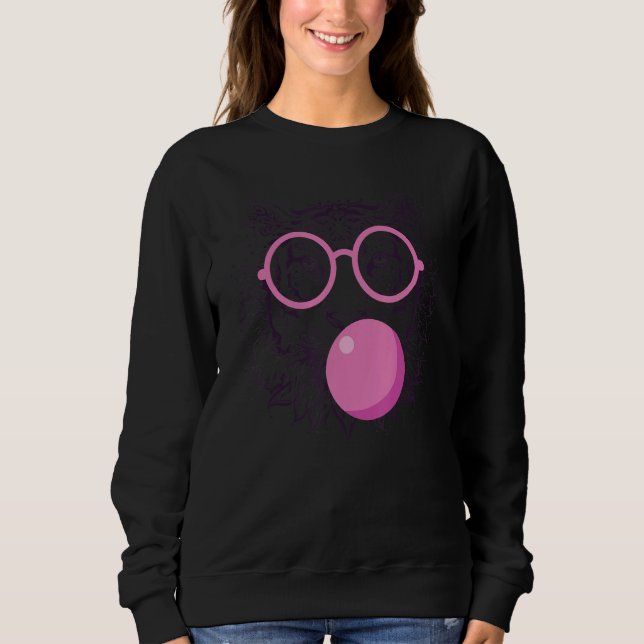 Sudadera Tiger Head Face Boho Pink Glasses Wildlife (Anverso)
