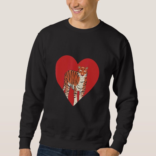 Sudadera Tiger Heart Safari Wildlife Animal Zookeeping (Anverso)