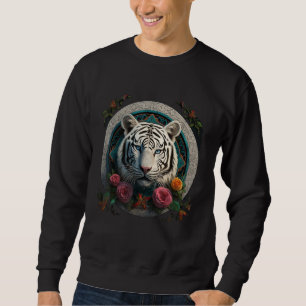 Sudadera Tiger Mandala Flor de arte Tigre de animales