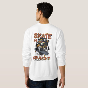 Sudadera Tiger muerde una camiseta de skateboard
