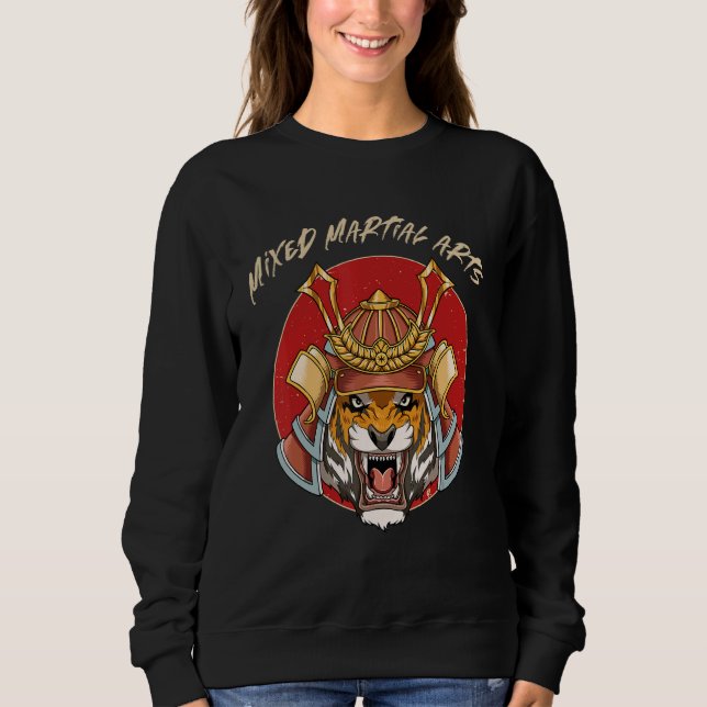 Sudadera Tiger Samurai Head MMA Cage Fighting Free Fighting (Anverso)