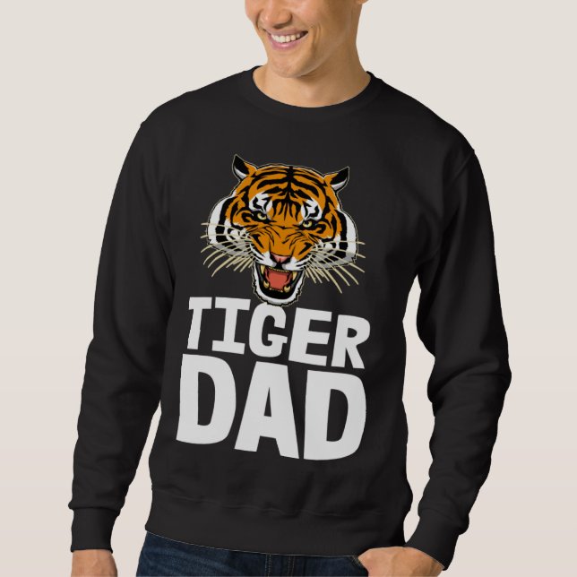 Sudadera Tigers Dad  Roaring Tiger Tees Men's Tiger Face (Anverso)