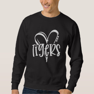 Sudadera Tigers School Sports Fan Team Spirit Heart