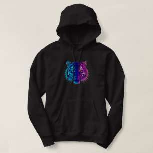 Sudadera Tigre Blanco de Neón – Arte de Vida Silvestre Cybe