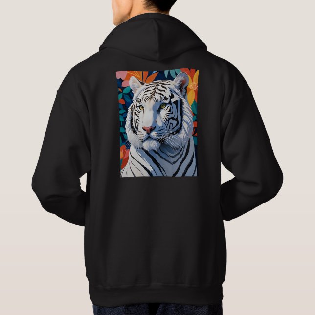 Sudadera Tigre blanco vibrante (Reverso)