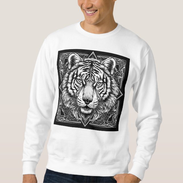 Sudadera Tigre blanco y negro (Anverso)