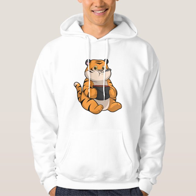 Sudadera Tigre comiendo con Bowl (Anverso)