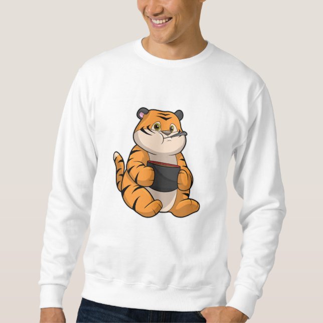 Sudadera Tigre comiendo con Bowl (Anverso)
