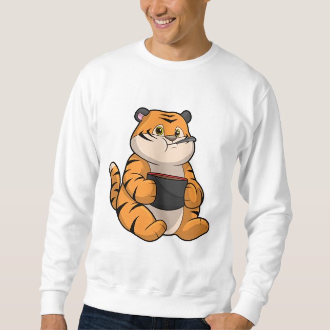 Sudadera Tigre comiendo con Bowl (Anverso)