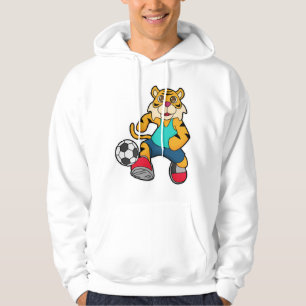 Sudadera Tigre como jugador de fútbol con balón de fútbol