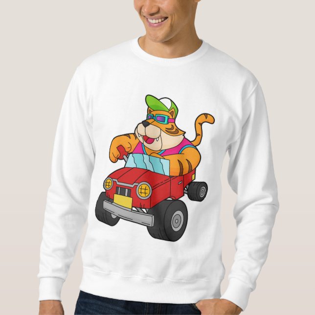 Sudadera Tigre con auto (Anverso)