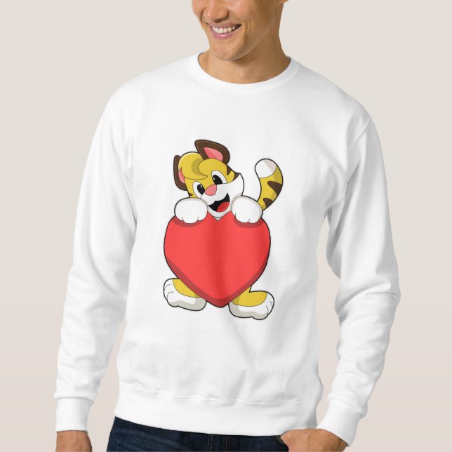 Sudadera Tigre con corazón (Anverso)
