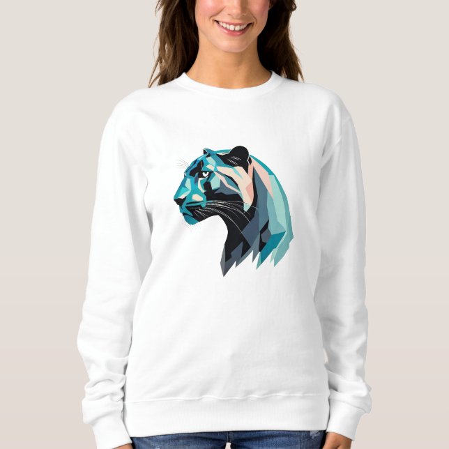 Sudadera Tigre con diseño Lowpoly (Anverso)