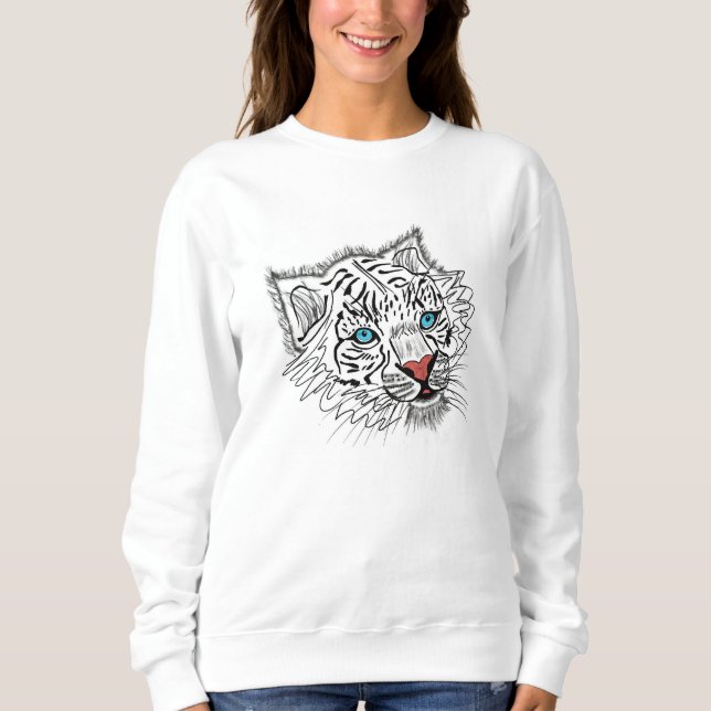 Sudadera Tigre de bebé de ojos azules (Anverso)