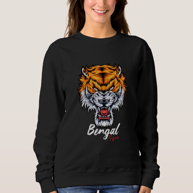 Sudadera Tigre de Bengala Abierta (Anverso)
