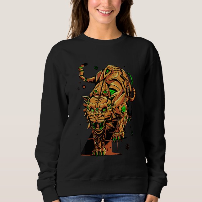 Sudadera tigre de vapor steampunk (Anverso)