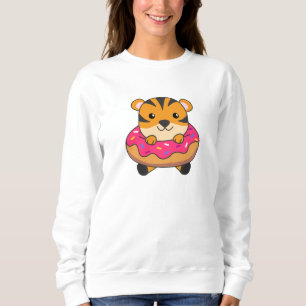 Sudadera Tigre En Donut Cute Animales Para Niños En Donuts