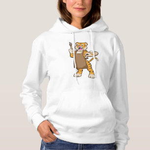 Sudadera Tigre en pintura con pintura con pintura y pincel