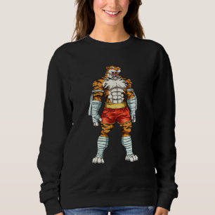 Sudadera Tigre fuerte de Muay Thai   Tigre gigante de boxeo