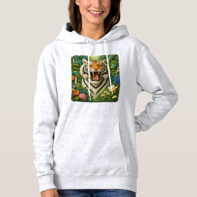 Sudadera Tigre jungle fleurs (Anverso)