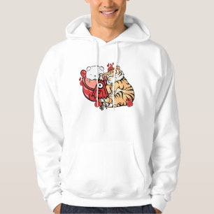 Sudadera Tigre Kawaii Durmiendo y Espíritu Kasa-obake