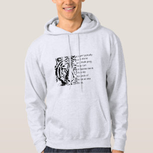 Sudadera Tigre negro moderno gráfico texto fresco hombres