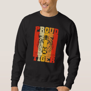 Sudadera Tigre Orgulloso En Colores Vintage