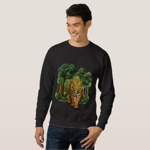 Sudadera “Tigre salvaje en el bosque – Jungla con luz natur