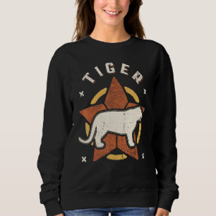 Sudadera Tigre Vintage Retro Clásico Animal