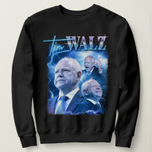 Sudadera Tim Walz estilo retro 90