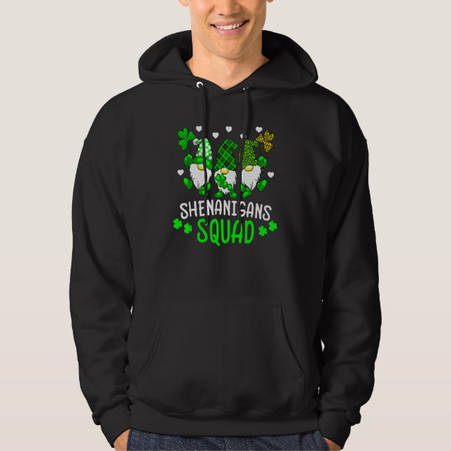 Sudadera Time For Shenanigans Squad St Patrick's Day Gnomes (Anverso)
