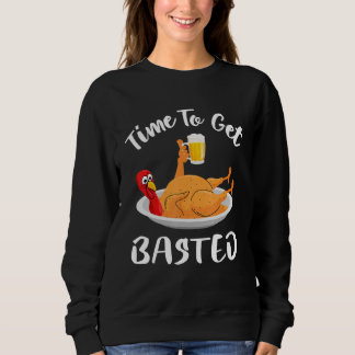Sudadera Time To Get Basted  Thanksgiving Turkey Day Men Wo