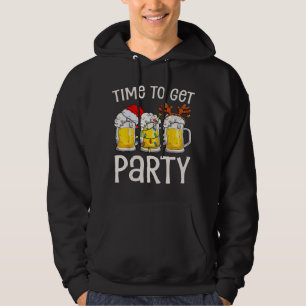 Sudadera Time to Get Party Funny Santa Drink Drunk Christma