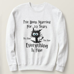 Sudadera Tin Anniversary gifts 10th Wedding T-Shirt