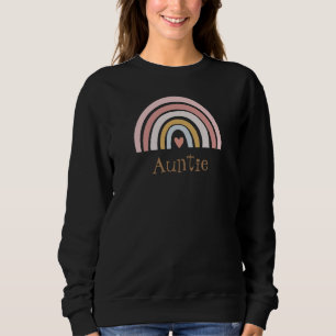 Sudadera TINLEY Boho Naranja quemó corazón arcoiris tía